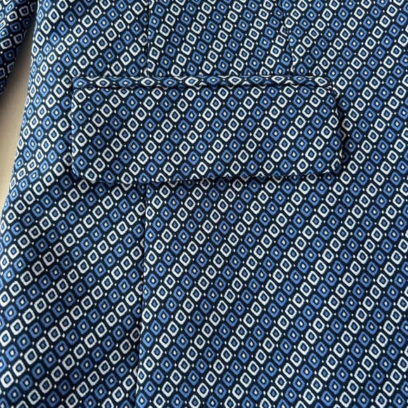 Banana Republic Geometric Pattern Suit Blazer Sz 2 - Picture 3 of 6
